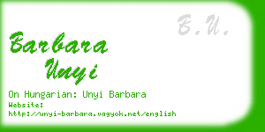 barbara unyi business card
